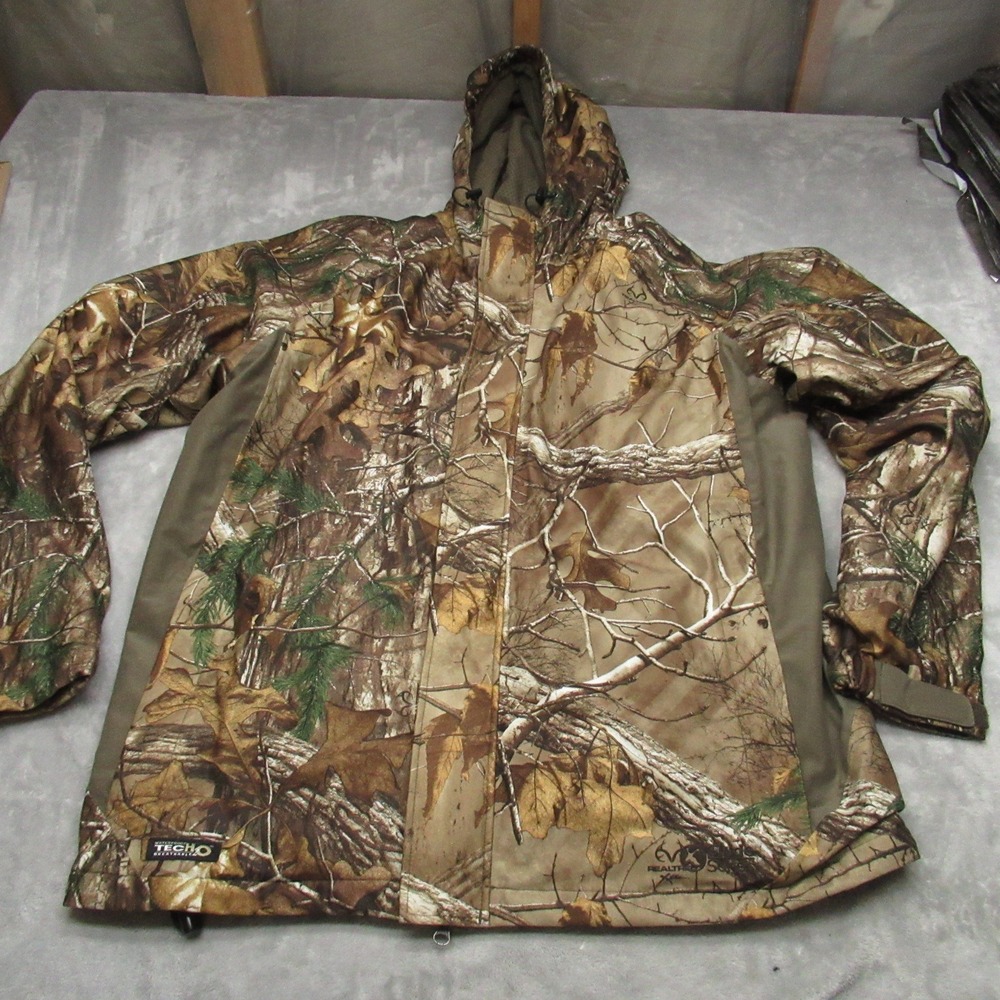 Gander Mountain Guide Jacket Men XL Tall Realtree Hunting Waterfowl Rain Wind